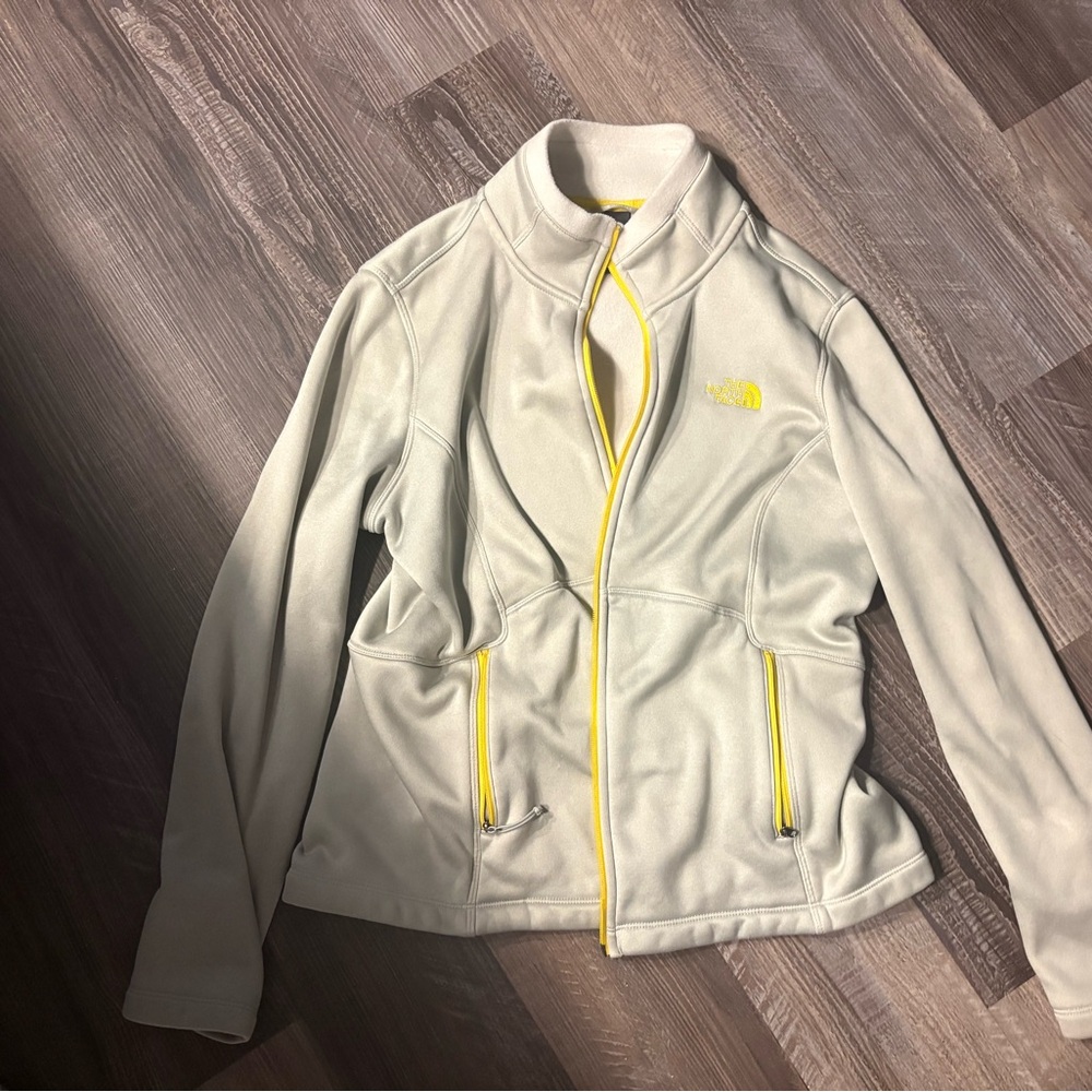 The North Face Women's Cream and Yellow Ski Jacket
